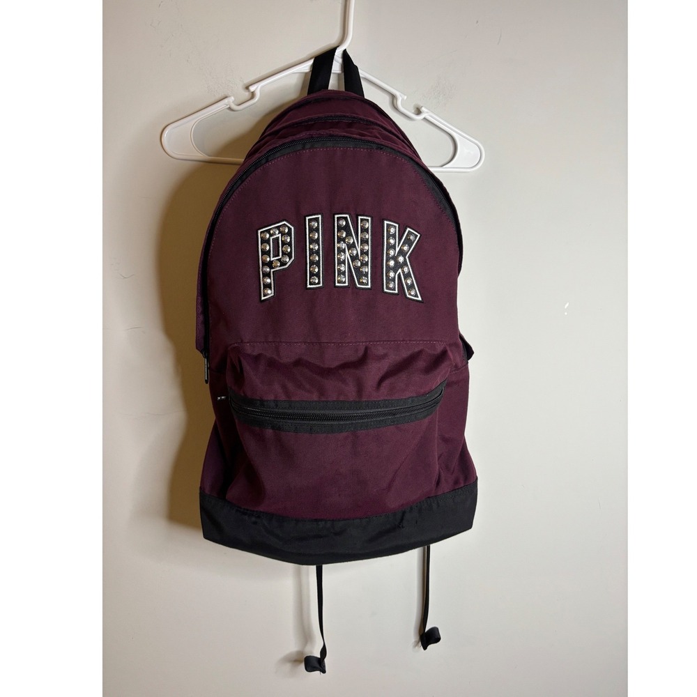 PINK Burgundy Backpack Women OS